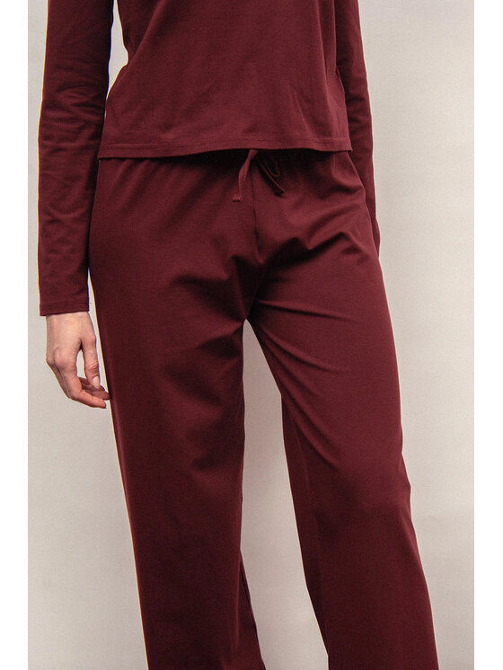 Nudyess Nudyess Pantaloni in maglia Salem Bordeaux Loose Fit