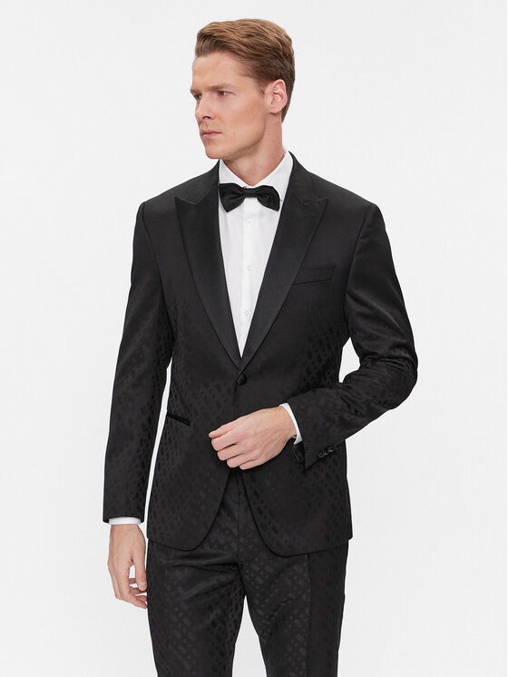 BOSS Boss Ülikond H-Huge-2Pcs-Tux-231 50502453 Must Slim Fit
