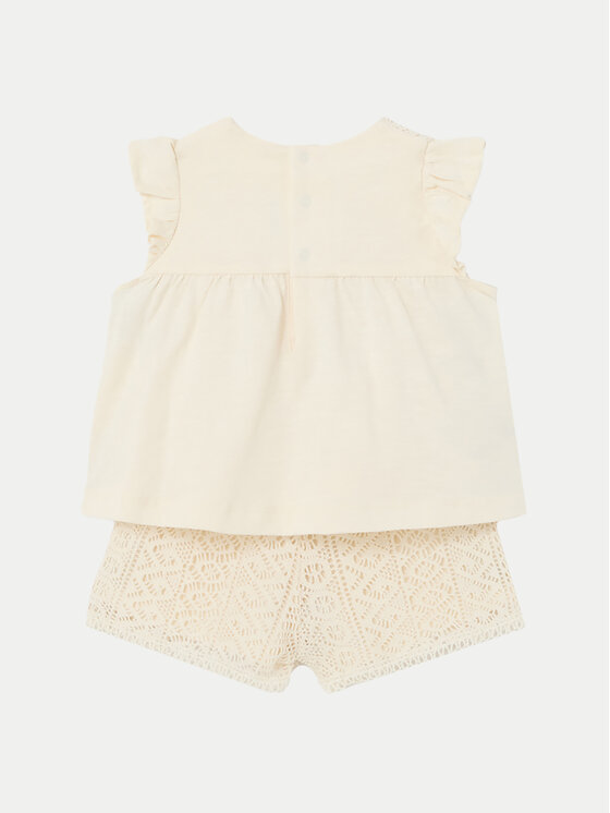 Mayoral Mayoral Set Top und Shorts 1235 Écru Regular Fit