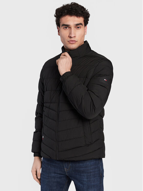 Tommy Hilfiger Puhovka Branded Stand MW0MW29011 Črna Regular Fit