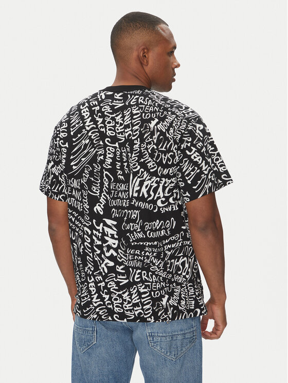 Versace Jeans Couture Versace Jeans Couture T-Shirt 78GAH6R0 Černá Regular Fit