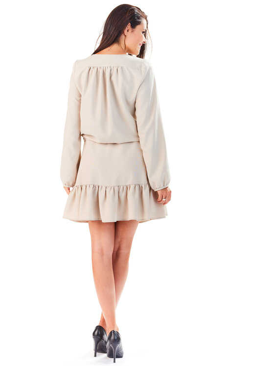 Infinite You Infinite You Sukienka letnia M143 Beżowy Basic Fit