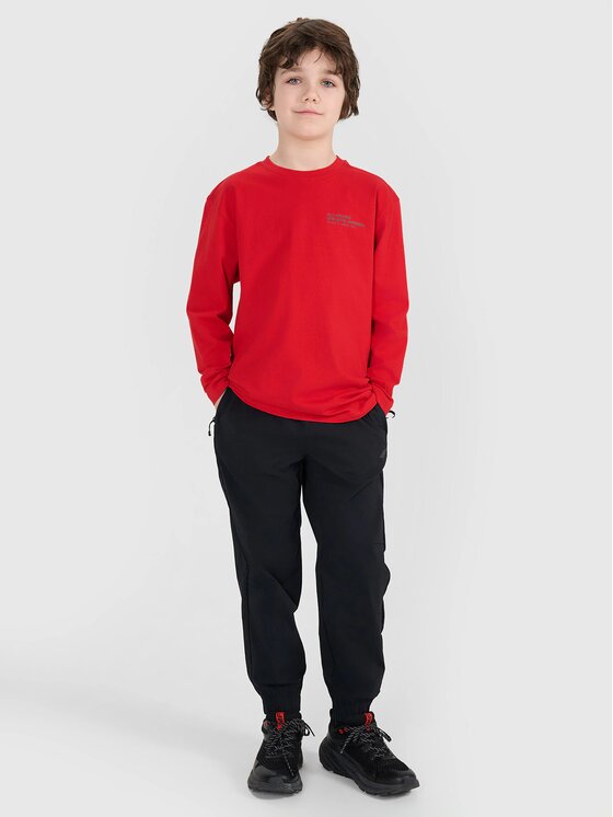 4F 4F Longsleeve 4FJRSS25TLONM538-61S Czerwony Oversize