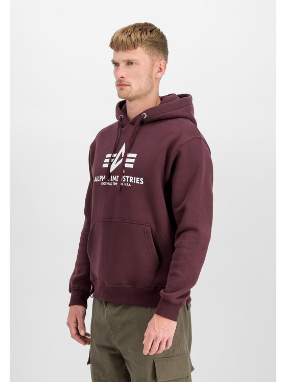 Alpha Industries Alpha Industries Mikina Basic Hoodie Červená Regular Fit