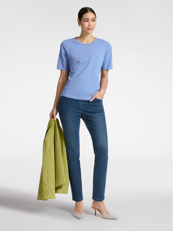 Elena Mirò Elena Mirò T-shirt G071Z000590N0F4 Turchese Slim Fit