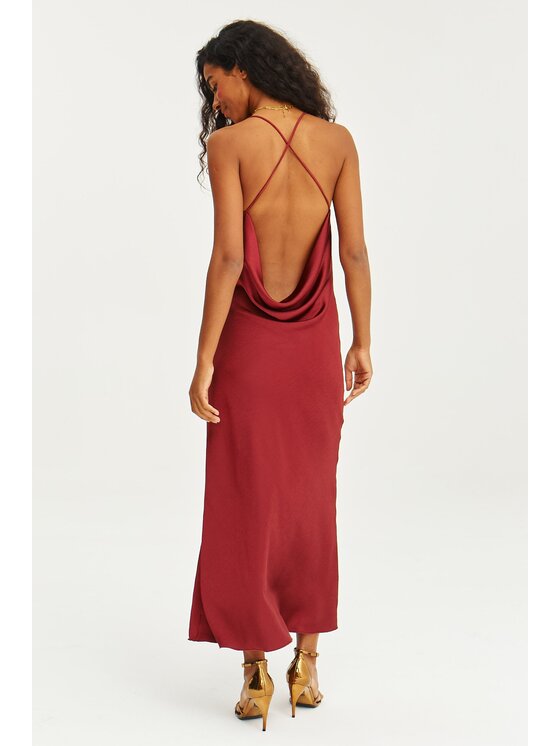 NAOKO NAOKO Každodenné šaty Tuscan Romance Bordová Regular Fit
