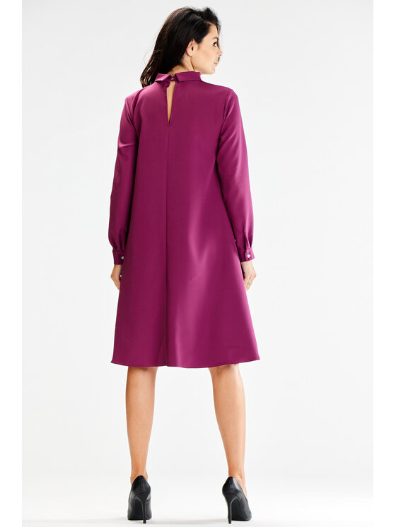 Awama Awama Každodenní šaty A599 Fialová Basic Fit