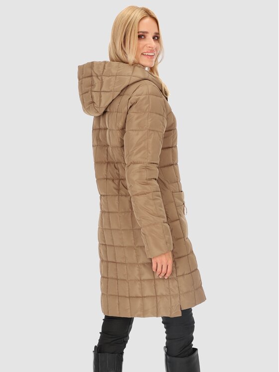 Perso Perso Kurtka damska BLH230015F Beżowy Regular Fit