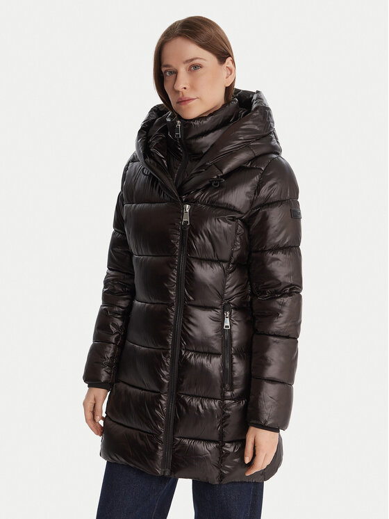 DKNY DKNY Пуховик DLEMPU99 Чорний Regular Fit