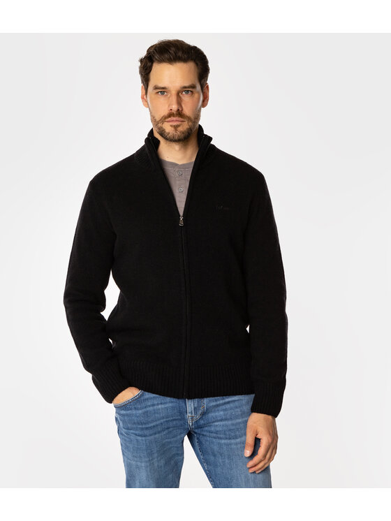 Lee Cooper Lee Cooper Sweter BERN Czarny Regular Fit