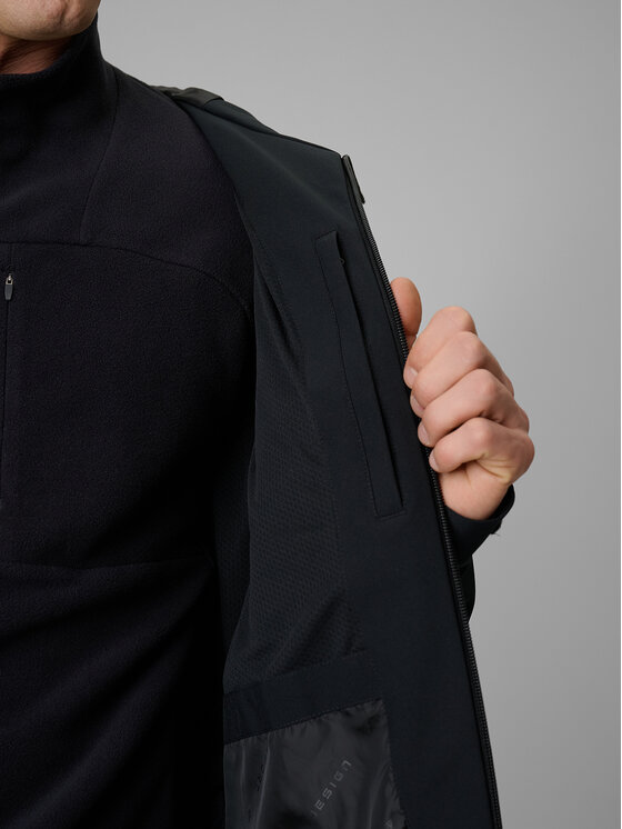 4F 4F Kurtka przejściowa MIDSHOP TEXTILE Czarny Regular Fit