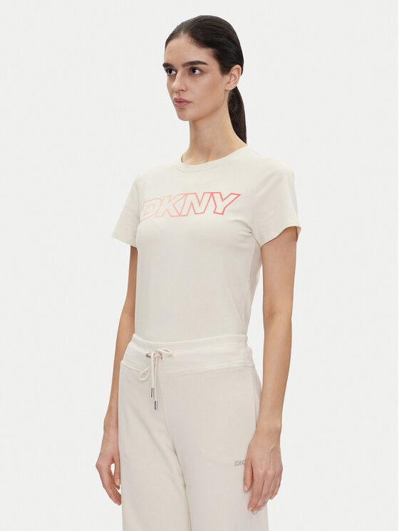 DKNY Sport DKNY Sport T-Shirt DP5T1193 Béžová Regular Fit