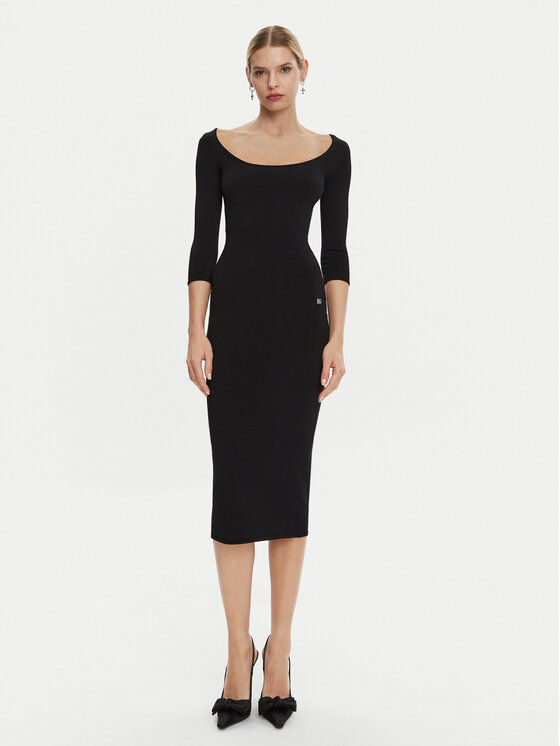 Dolce&Gabbana Dolce&Gabbana Rochie tricotată FXS20T JFMEV N0000 Negru Regular Fit