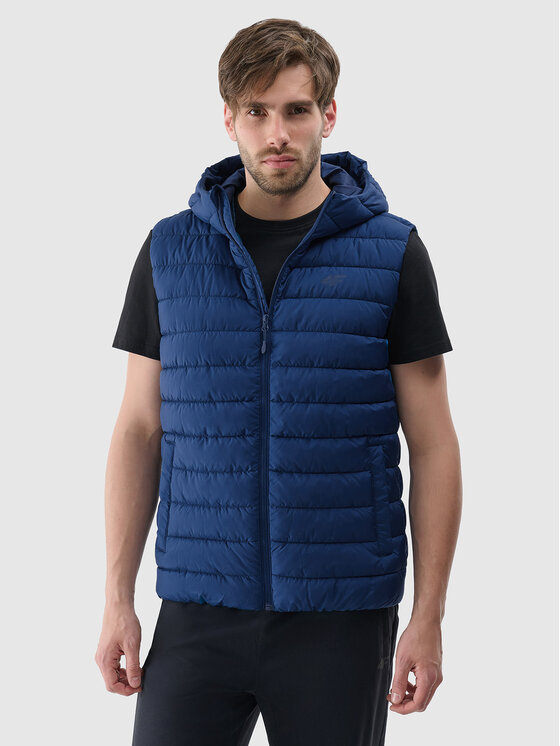 4F 4F Kamizelka BASIC+ Turkusowy Regular Fit