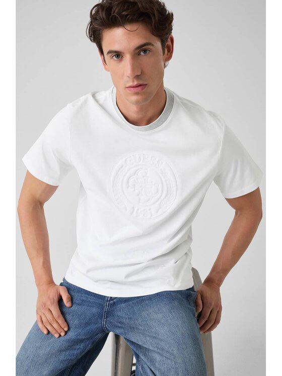 Guess Guess T-Shirt 183290 Biały Classic Fit