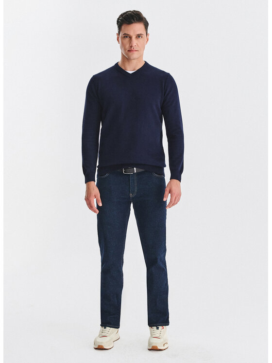 Pako Lorente Pako Lorente Sweter P25WN-2X-029 Granatowy Classic Fit