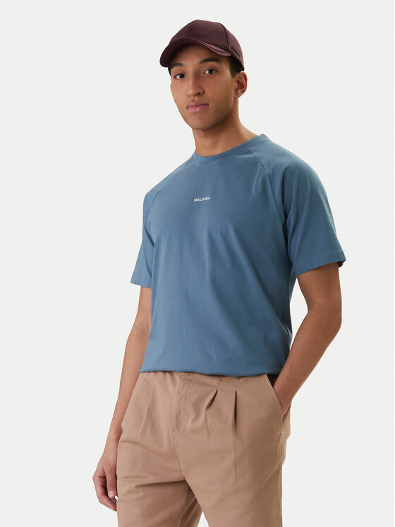 Nautica Tricou NCC04498 Albastru Regular Fit