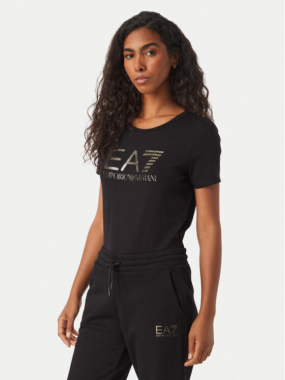 EA7 Emporio Armani Tricou 7W001443 AF10373 MC004 Negru Slim Fit