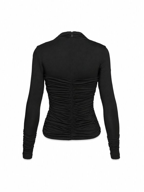 La Mania La Mania Bluzka SOLLA Czarny Basic Fit