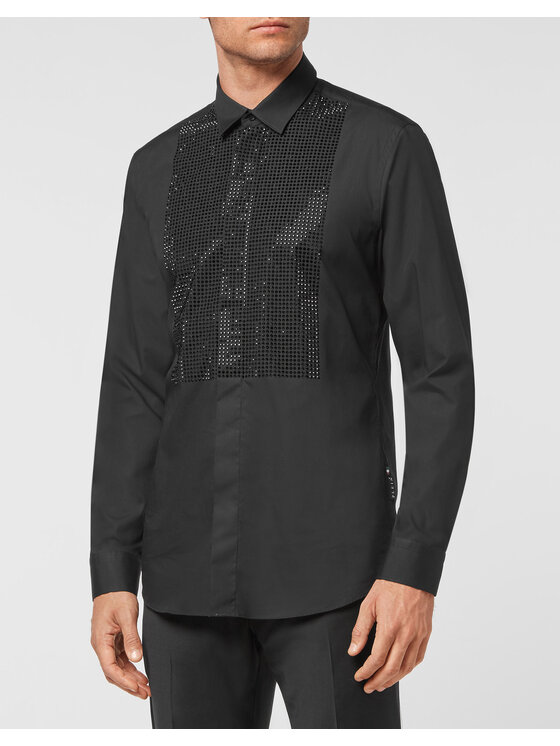 PHILIPP PLEIN PHILIPP PLEIN Koszula 8773 Czarny Regular Fit