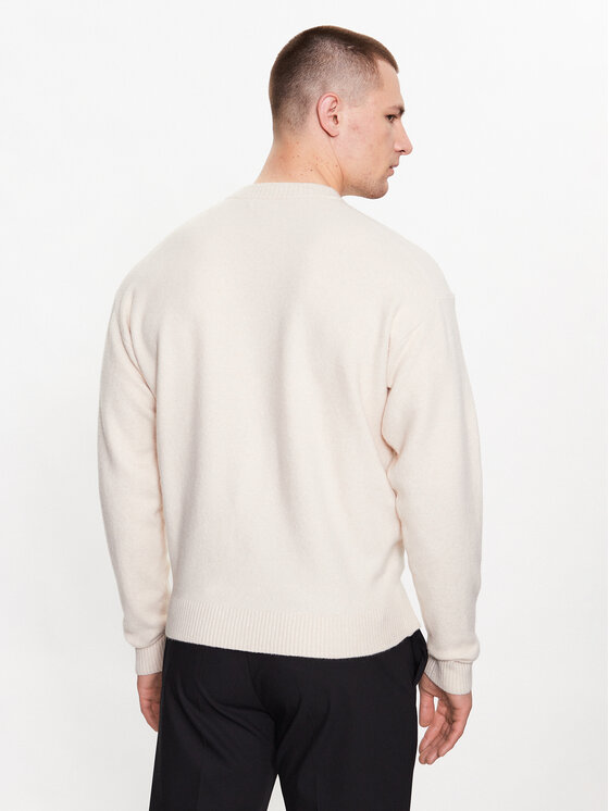 Calvin Klein Calvin Klein Sweter K10K110401 Beżowy Regular Fit