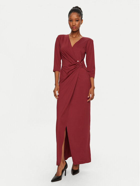 Rinascimento Rinascimento Abendkleid CFC0019791002 Dunkelrot Regular Fit
