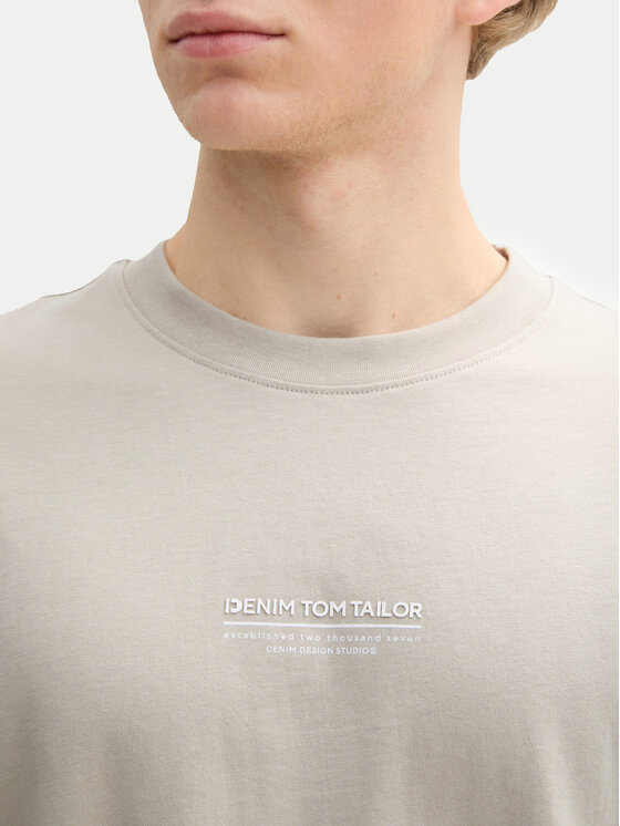 Tom Tailor Denim Tom Tailor Denim Тишърт 1045021 Сив Relaxed Fit