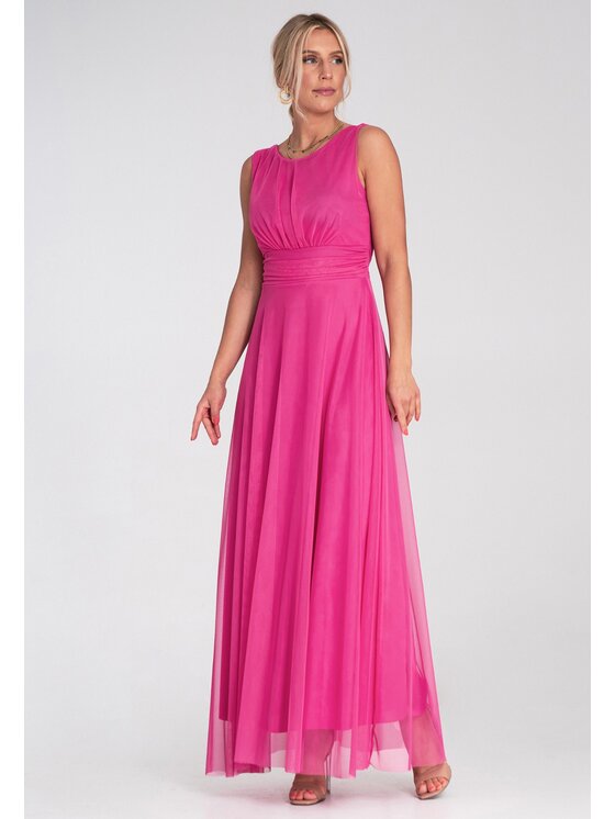 FIGL FIGL Sukienka koktajlowa M1205 Fioletowy Flared Fit