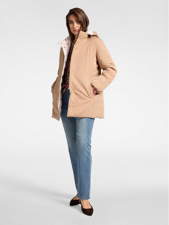 Elena Mirò Elena Mirò Giubbotto piumino F219P000147N012 Écru Regular Fit