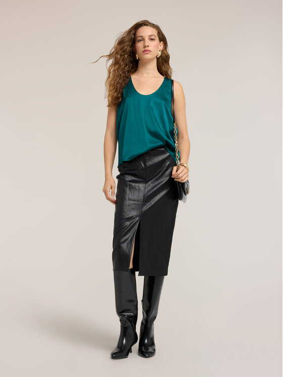 Motivi Motivi Top D012Q100623N024 Turkusowy Regular Fit