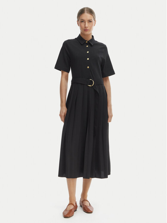 Tommy Hilfiger Rochie de zi WW0WW48756 Negru Regular Fit