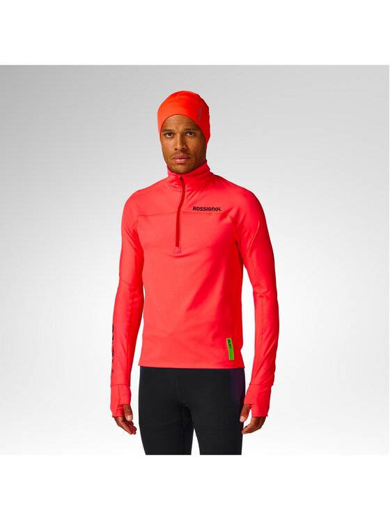 Rossignol Rossignol Bluza techniczna M Hero Half Zip First Layer Czerwony Slim Fit