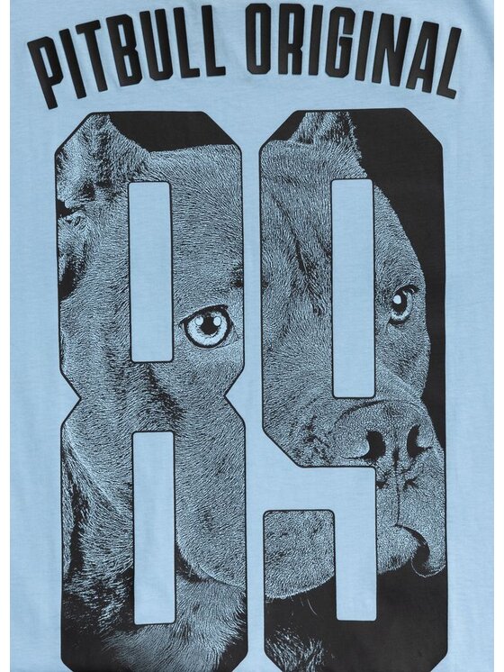 PITBULL PITBULL T-Shirt Koszulka męska EIGHTY NINE DOG XS Błękitny Regular Fit