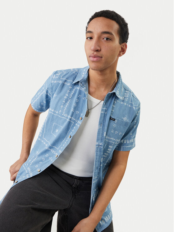RVCA RVCA Πουκάμισο Frame Chambray AVYWT00507 Γαλάζιο Regular Fit