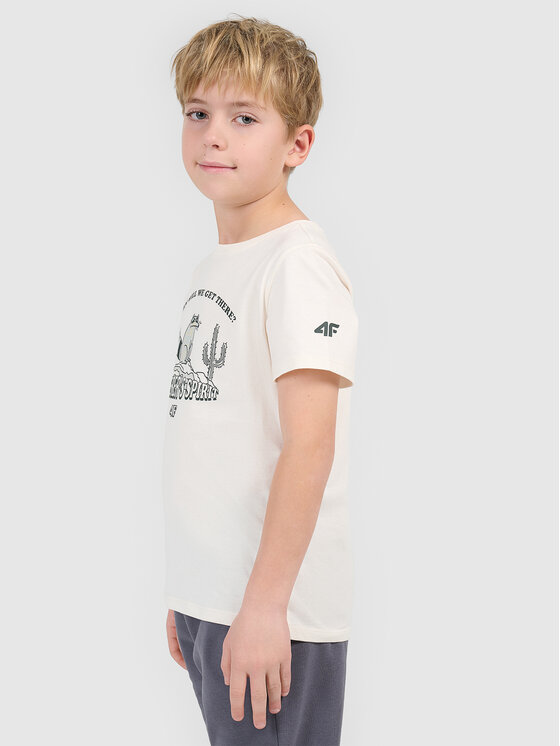 4F 4F T-Shirt HIKING TRIP Biały Regular Fit