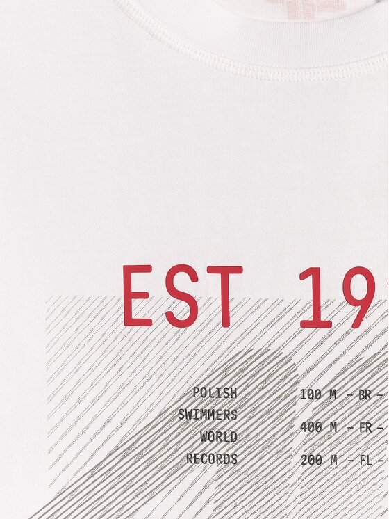4F 4F T-Shirt 4FRSS26TTSHM4039-10S Biały Regular Fit