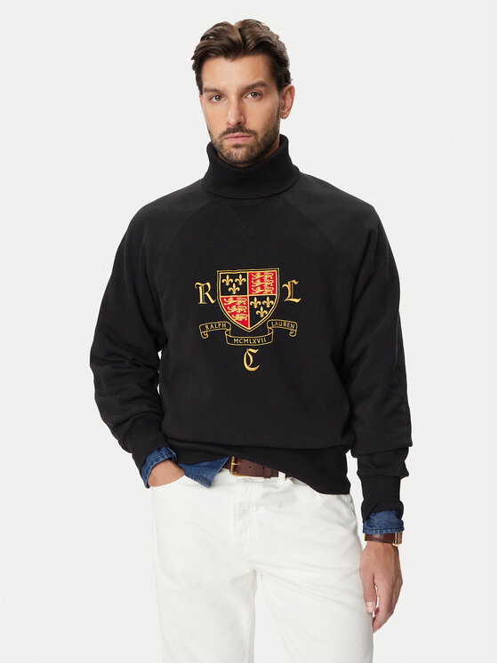 Polo Ralph Lauren Polo Ralph Lauren Bluză cu gât 710B28604001 Negru Regular Fit