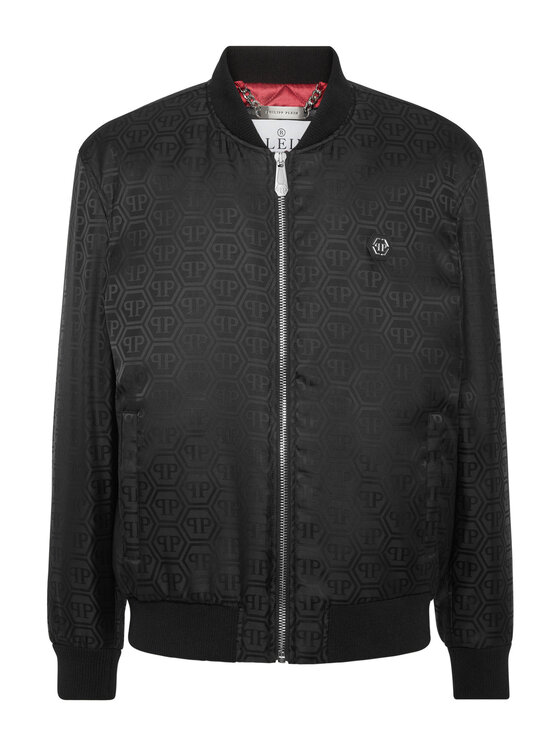 PHILIPP PLEIN PHILIPP PLEIN Kurtka bomber 26075 Czarny Regular Fit