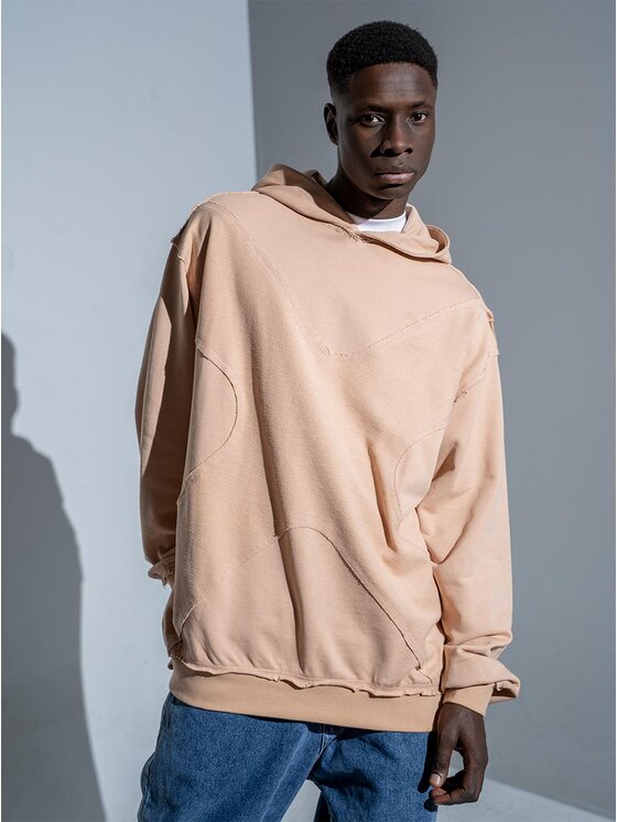 Point X Point X Bluza Bluza Z Kapturem Oversize Męska Beżowa Point X Central X M Beżowy Oversize