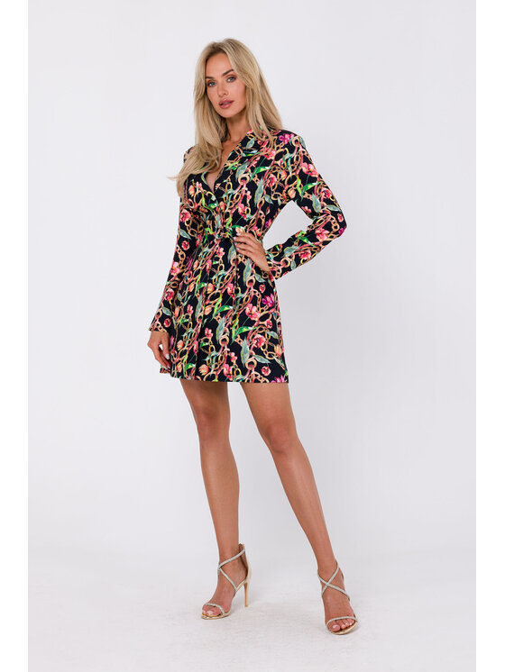 Made of Emotion Made of Emotion Koktejlové šaty M750 Barevná Modern Fit