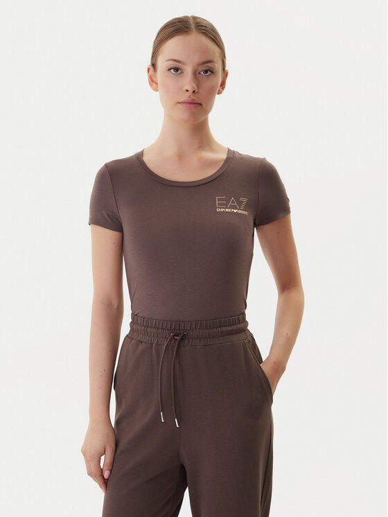 EA7 Emporio Armani EA7 Emporio Armani Футболка 8NTT65 TJDQZ U6063 Коричневий Slim Fit