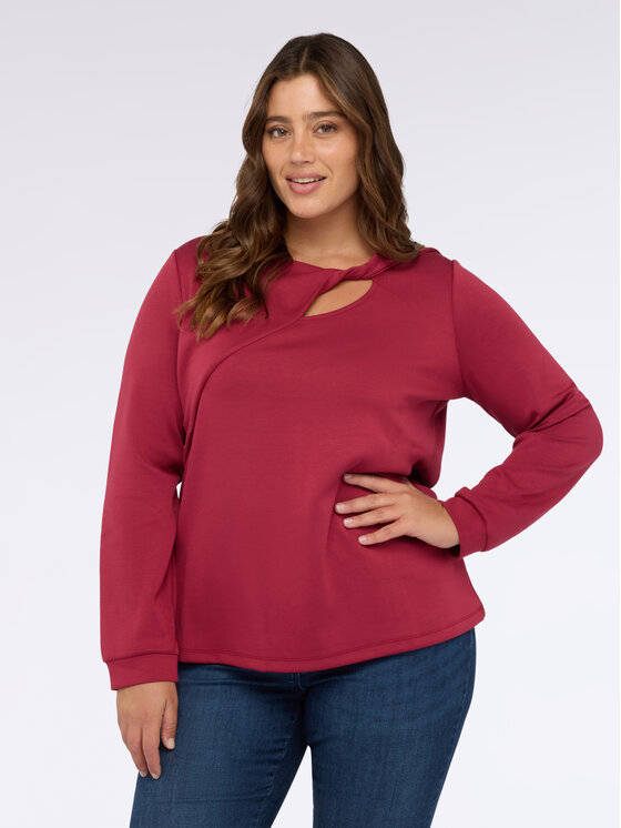 Fiorella Rubino Fiorella Rubino T-shirt G009L008745N016 Bordeaux Slim Fit