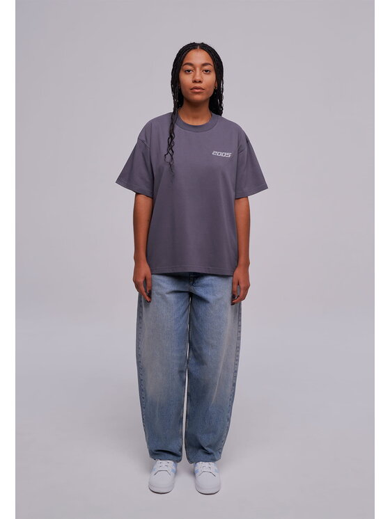 2005 2005 Tričko basic Sivá Oversize