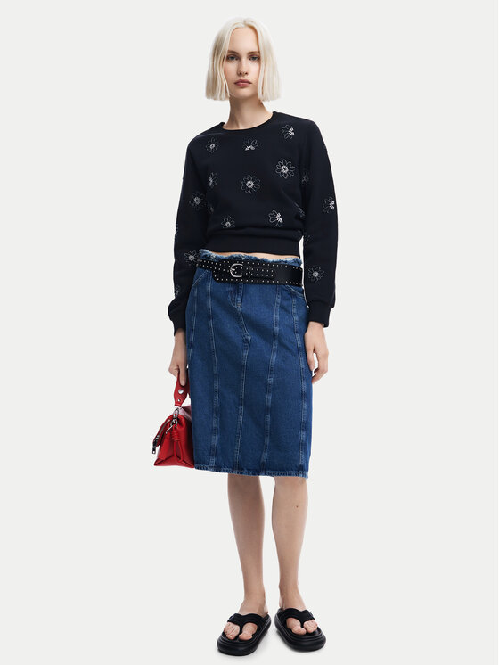 Desigual Desigual Суитшърт Joya 24WWSK32 Черен Regular Fit