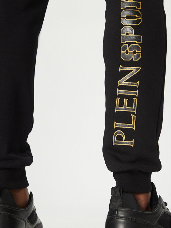 Plein Sport Plein Sport Teplákové kalhoty SAEC MJT2490 STE001N Černá Loose Fit