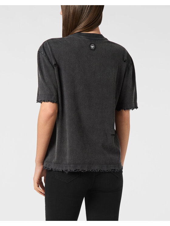 PHILIPP PLEIN PHILIPP PLEIN T-Shirt 26515 Czarny Over Fit