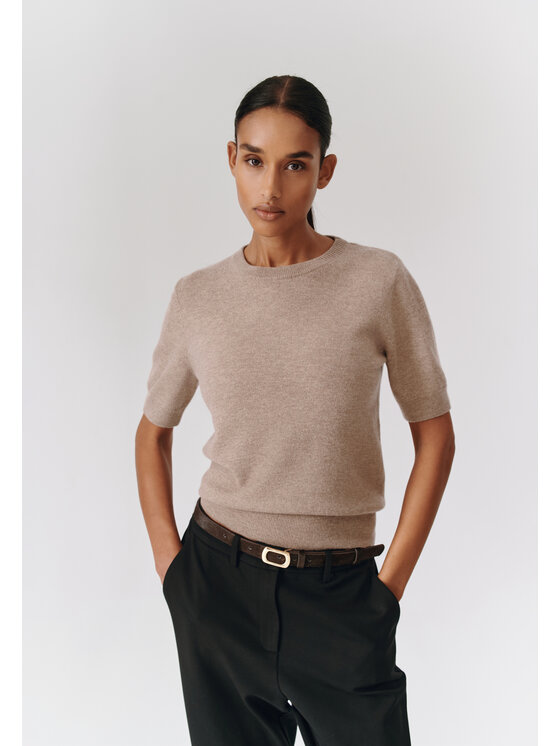 TATUUM TATUUM Sweter MERIO Brązowy Classic Fit
