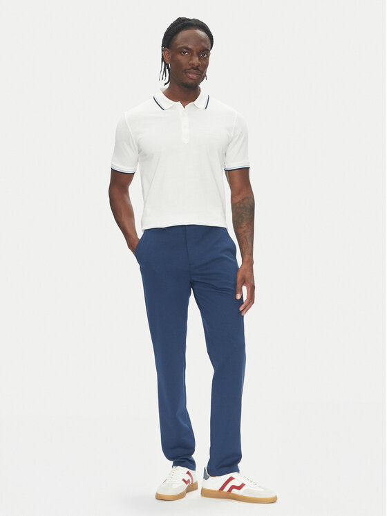 Lindbergh Lindbergh Polo 30-404010 Biały Relaxed Fit