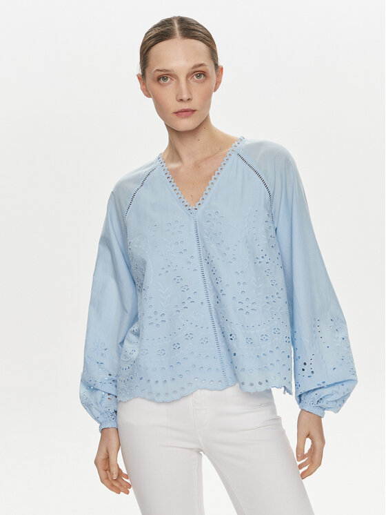 YAS YAS Bluză Luma 26032810 Albastru celest Regular Fit