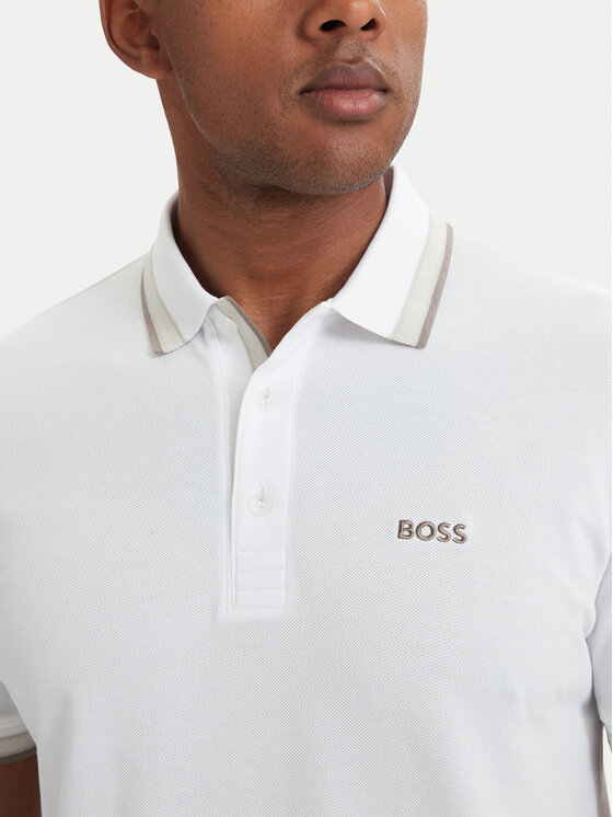 BOSS BOSS Поло Paddy 50469055 Білий Regular Fit